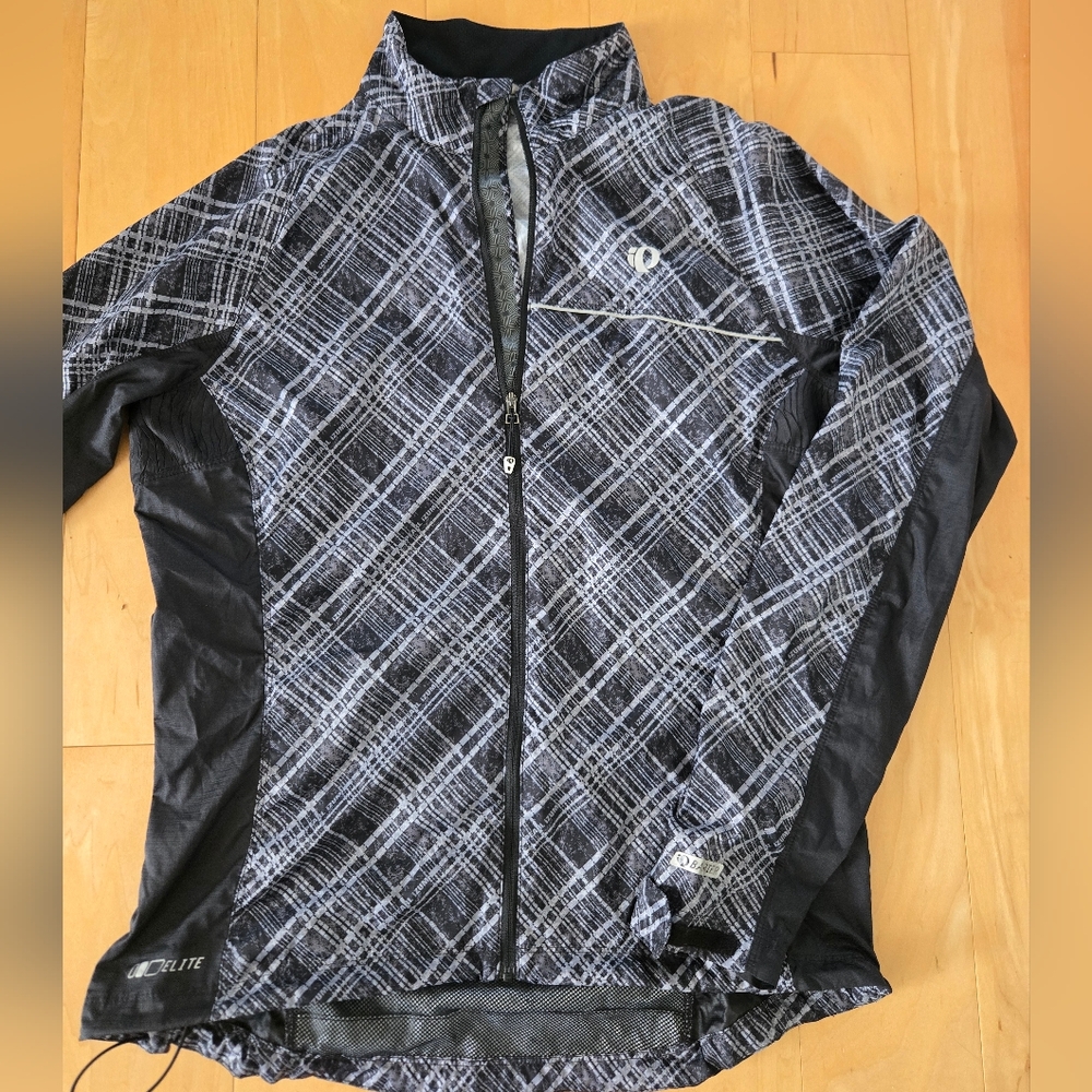 Pearl Izumi Black and Gray Plaid Jacket